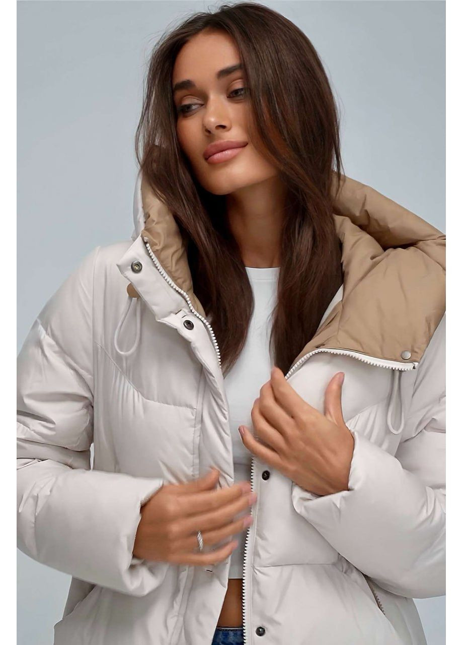 Перловий зимній Пуховик аляска Lora Duvetti