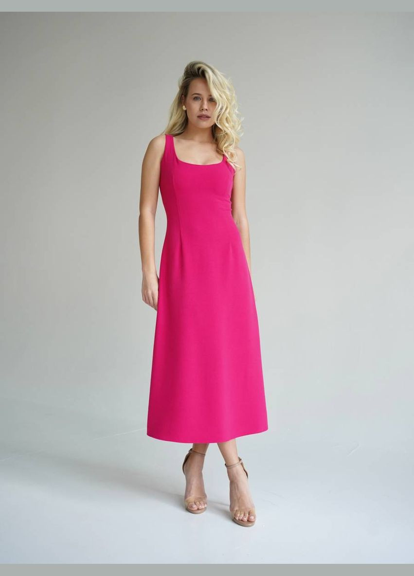 Рожева сукня довжини міді Romashka однотонна