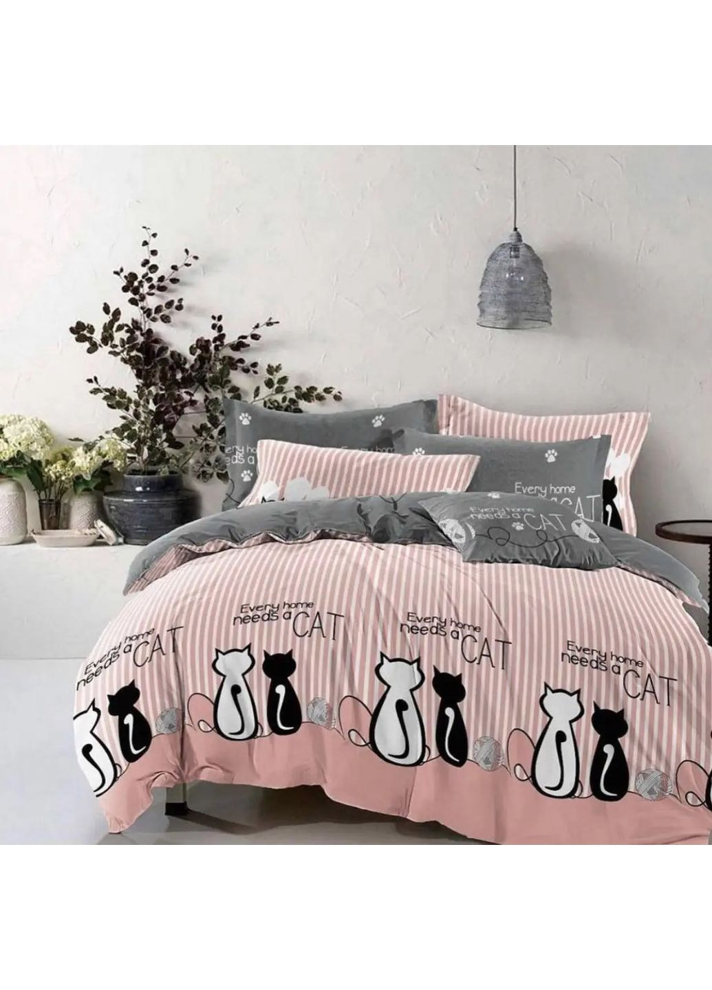 Детское постельное белье Бязь Голд "Черный белый кот" Полуторная 150х220 см No Brand (352168737)