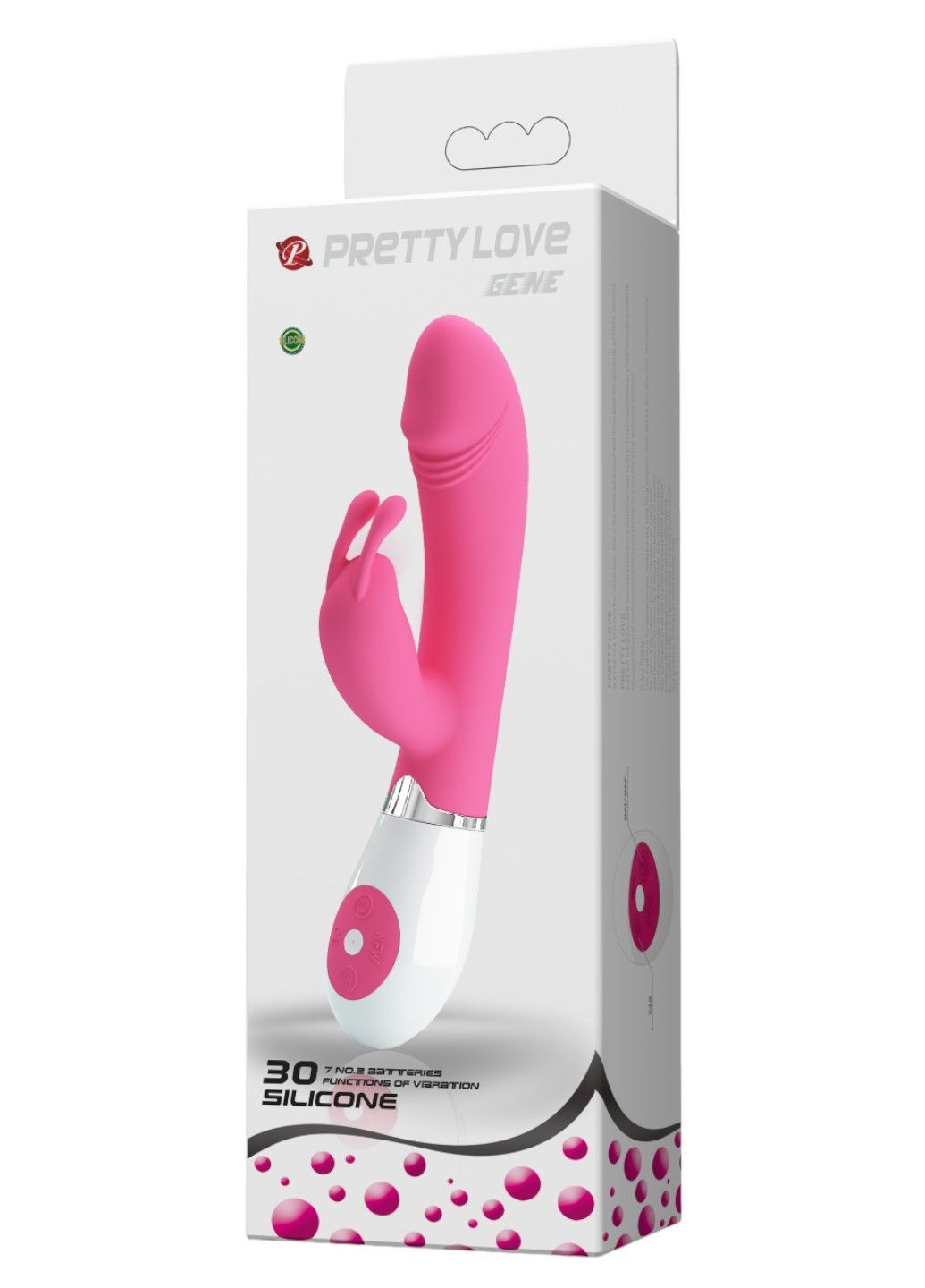 Вагинальный вибратор с клиторальным отростком Pretty Love Gene (30 режимов вибрации) LyBaile (366665722)