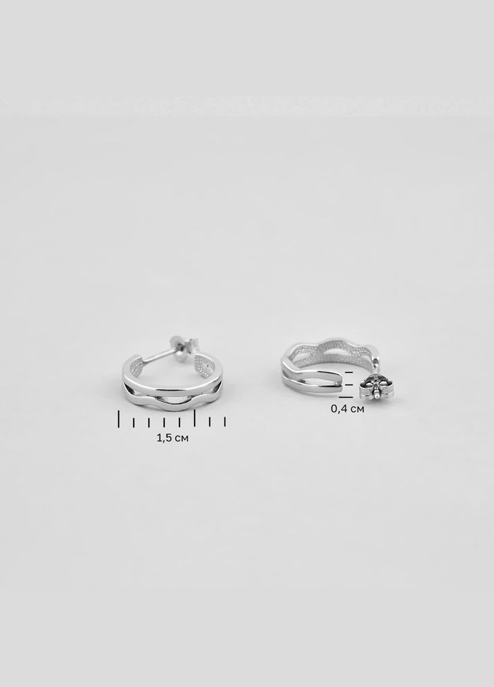 Серьги Плавность линий Minimal (338795056)