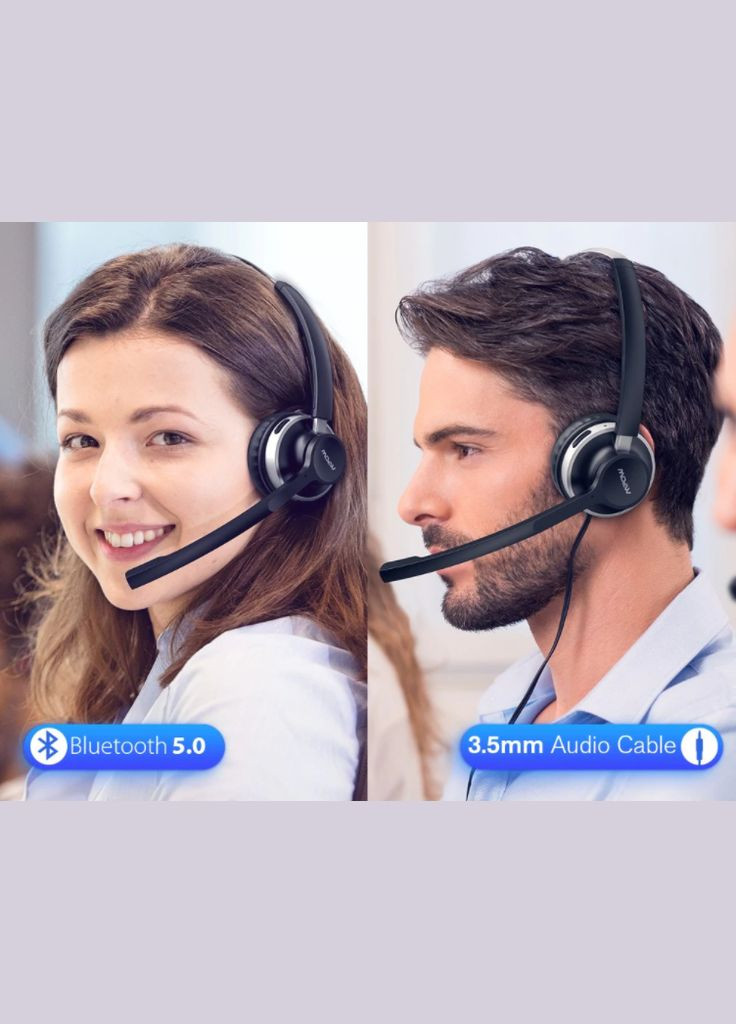 Гарнитура для коллацентра Mpow HC3 Bluetooth проводная, микрофон для конференции, игровая гарнитура Boya (316658601)