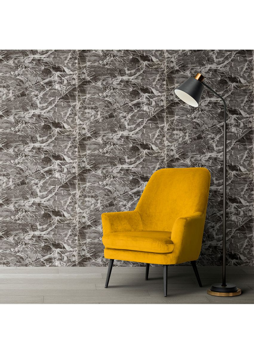 3D панель самоклеюча кладка 700х770х7мм Чорна-біла (330) SW-00000674 Sticker Wall (362115451)