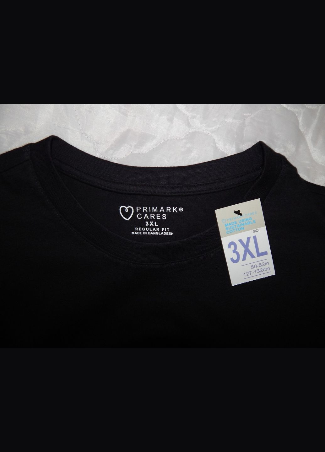 Черная мужская футболка оригинал р.58 064fm батал (только в указанном размере, только 1 шт.) Primark