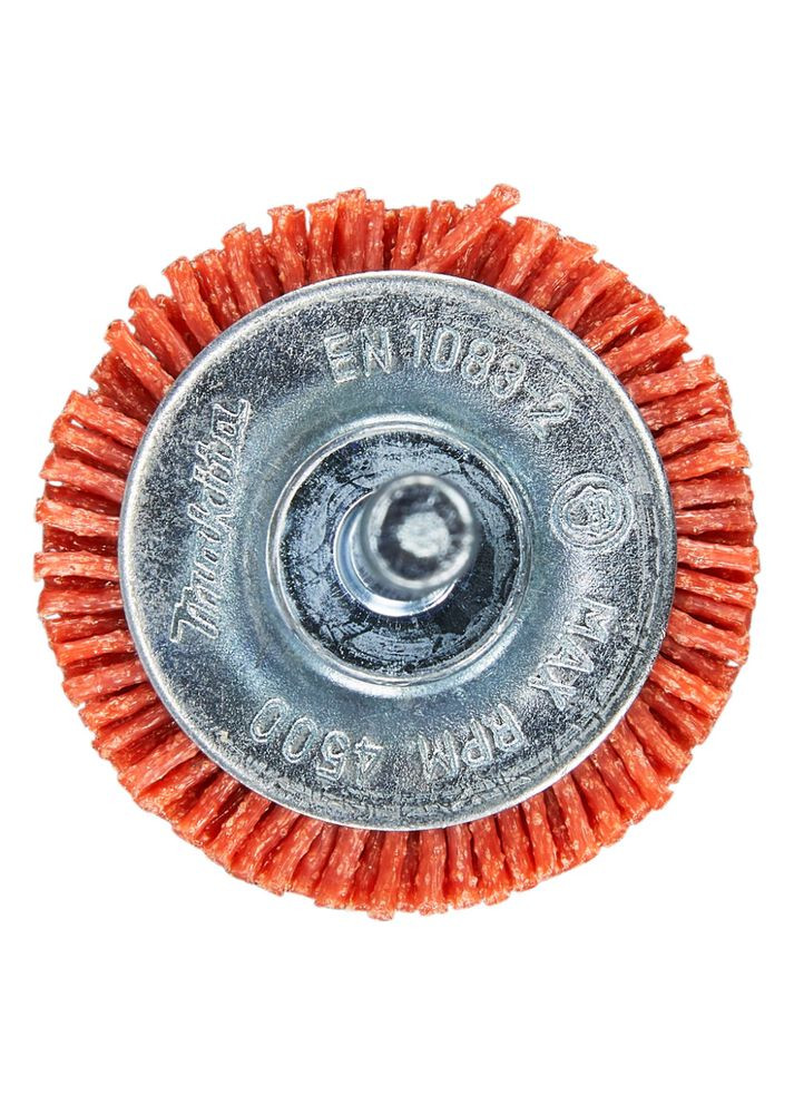 Торцева нейлонова щітка D-45565 (38 мм, 6 мм, К80) конічна для грубої очистки (30686) Makita (295039010)