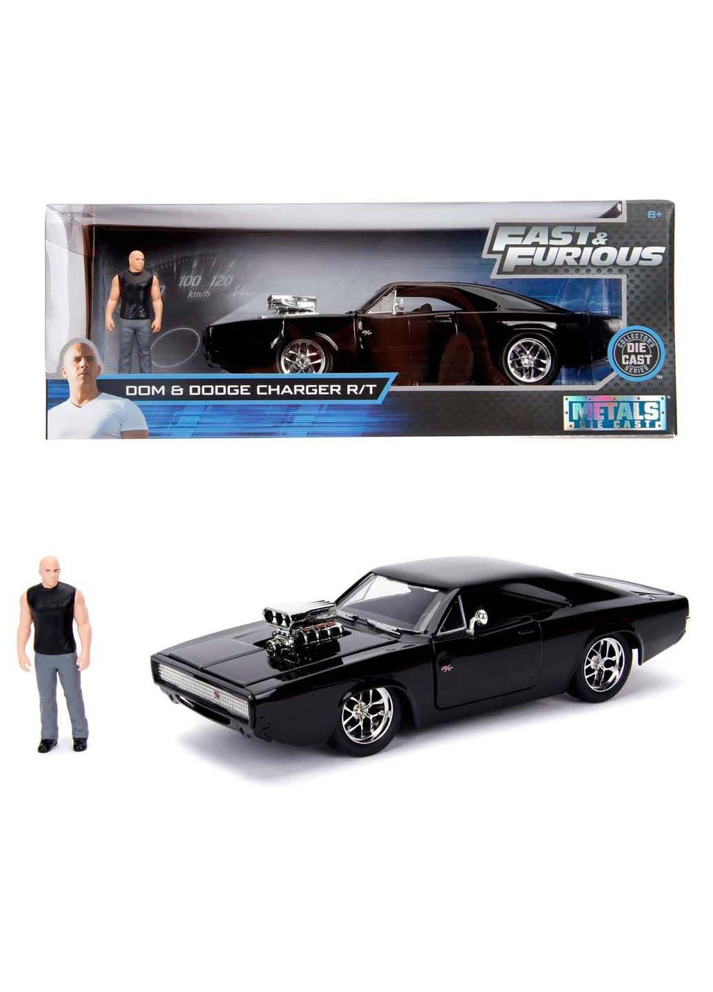 Автомодель машинка Форсаж Додж Чаржер Стріт 1970 з фігуркою Доменіка Торетто 1:24 Jada (278082809)