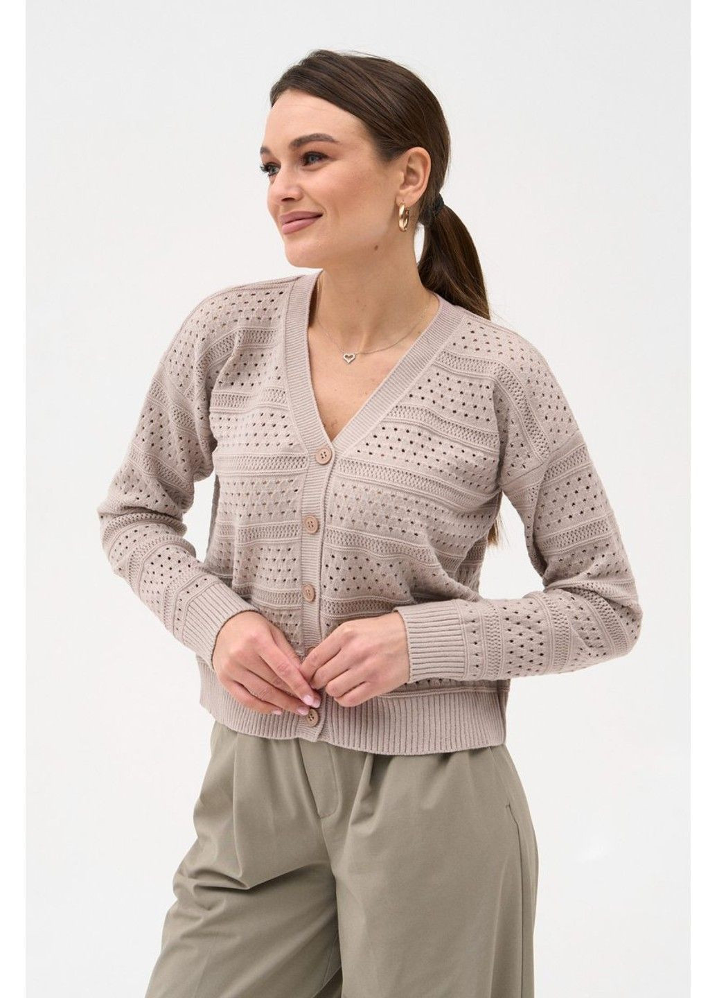Бежевый демисезонный кардиган Sewel