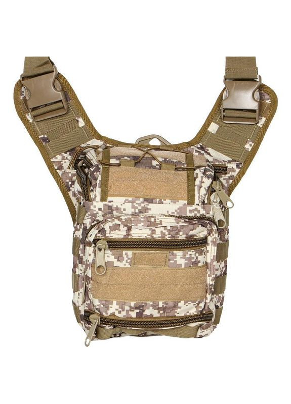 Сумка тактична через плече Outdoor A25 Sand Pixel 7 шт. Aokali (352012337)