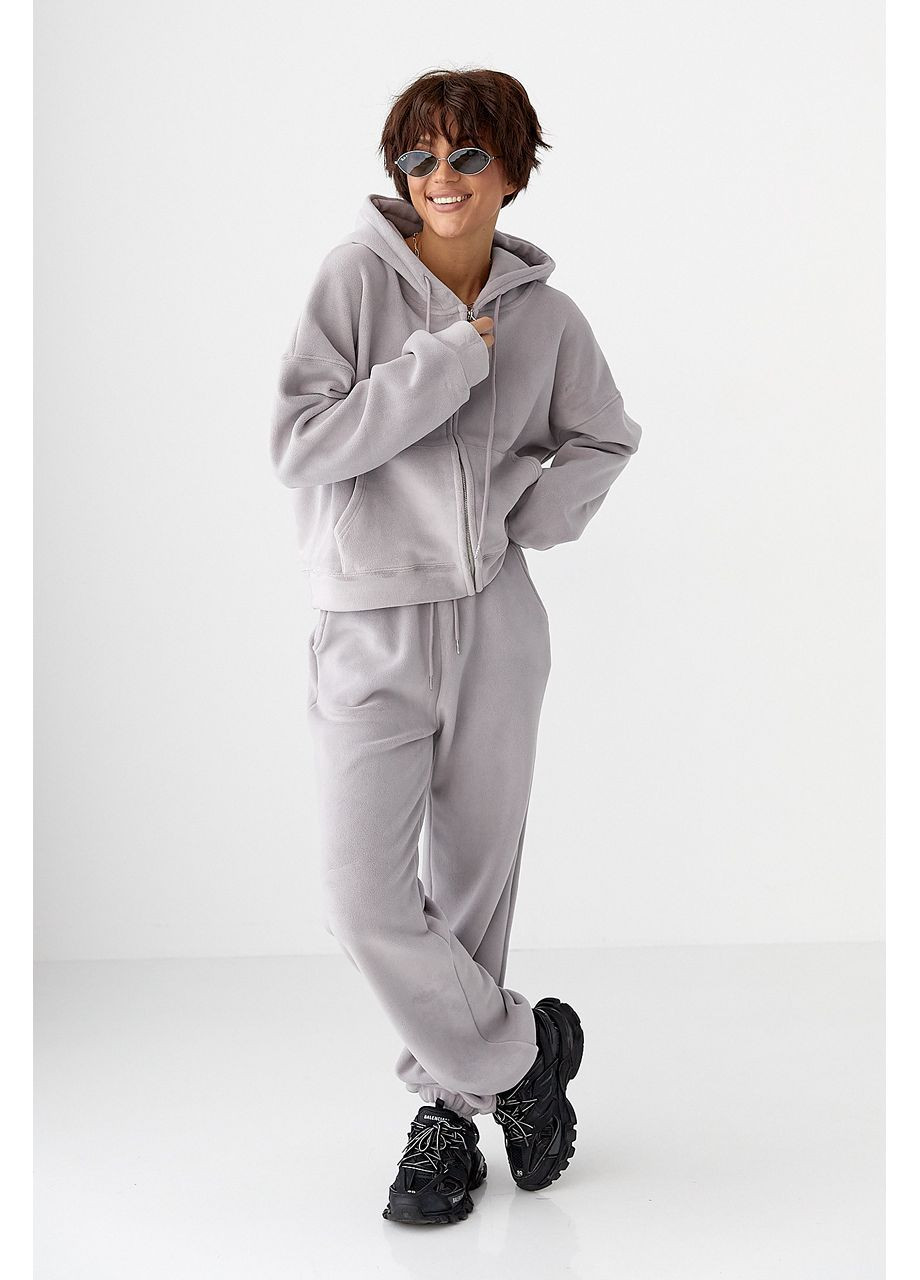 Спортивный костюм из двустороннего флиса - коричневый цвет Lurex (364967648)