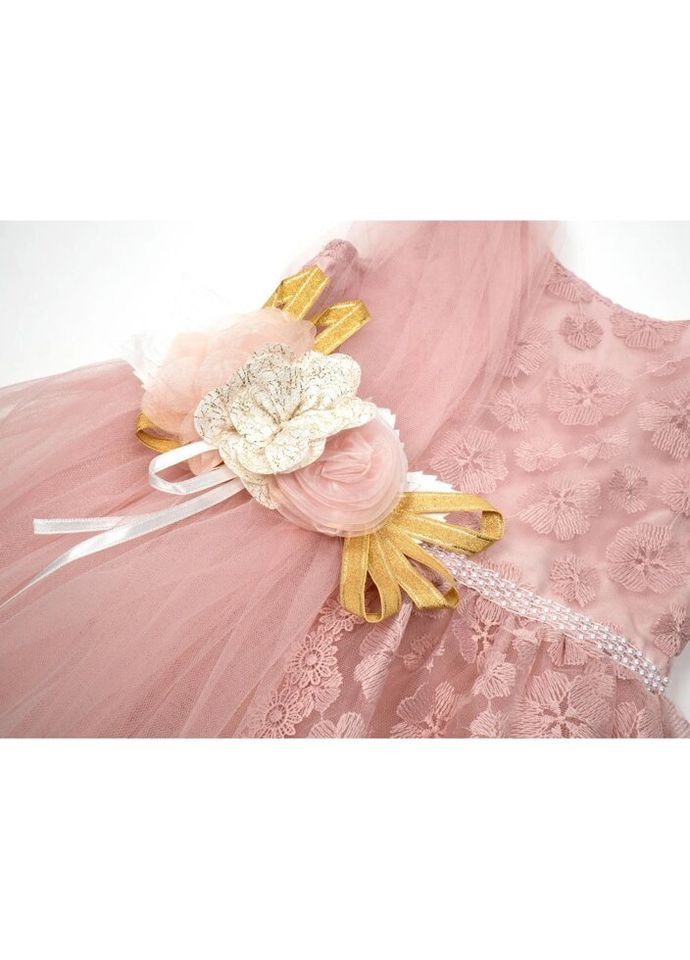 Комбинированное платье tivido святкове (1882-128g-peach) Breeze (300624916)