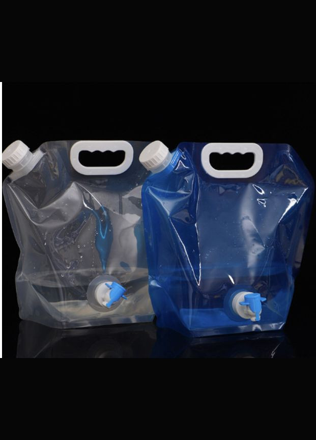 Складна ємність каністра для води з краником термостійка 5 л прозора No Brand (315633031)