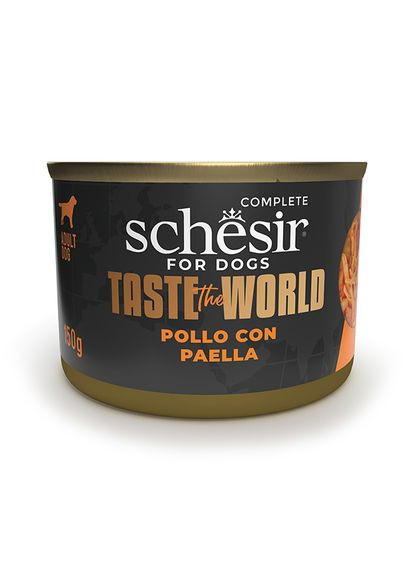 Влажный корм Taste the World Chicken With Paella для собак всех пород, курица с паэльей в бульоне, 150 г (8005852122520) Schesir (342058621)
