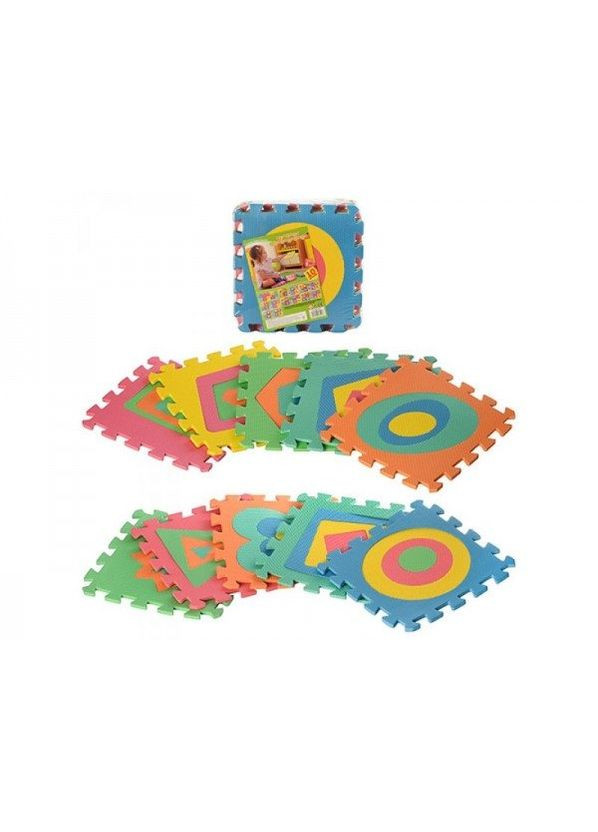 Коврик Пазл M 2737 "Фигуры" 10 деталей Eva (301792051)