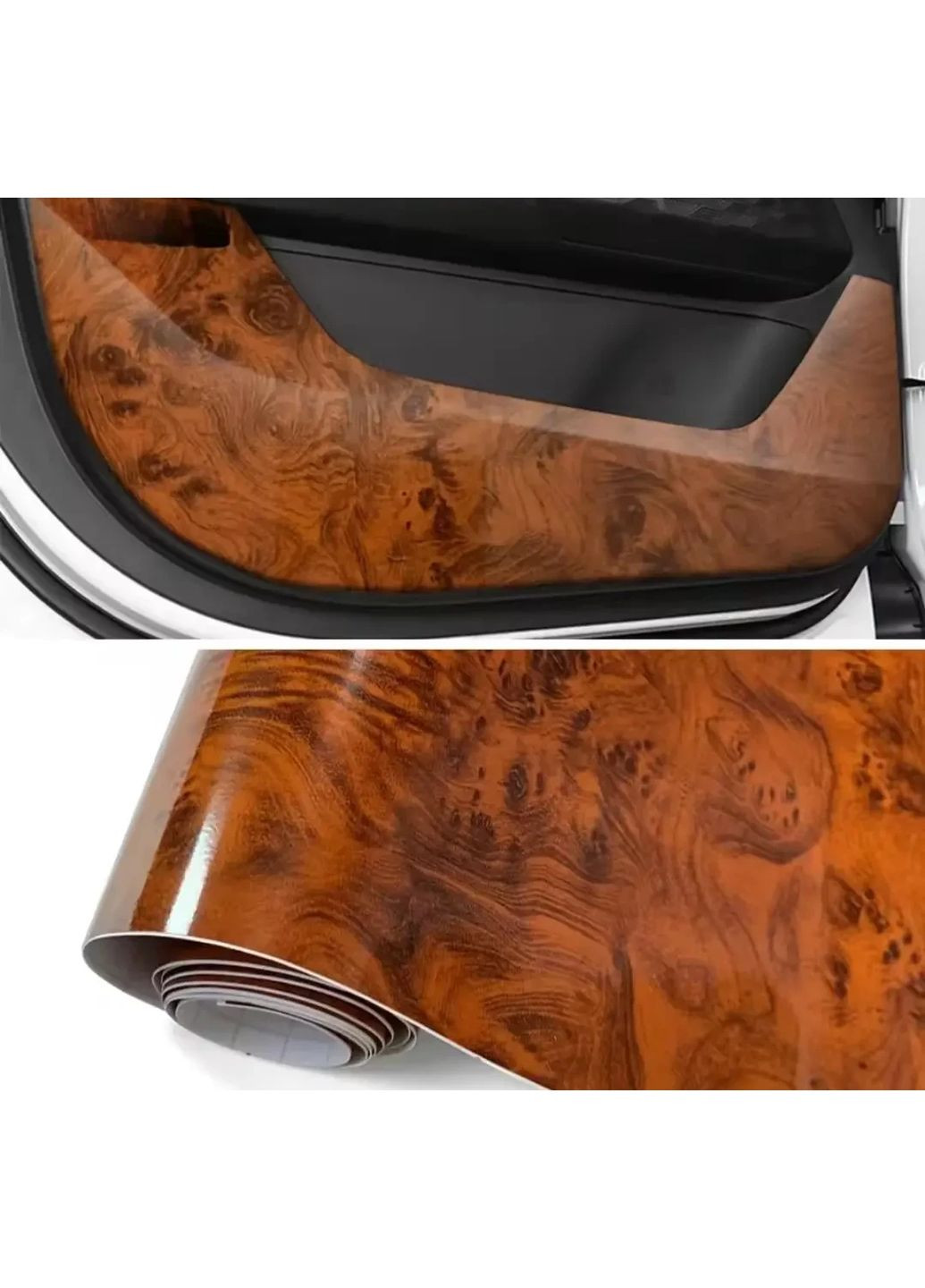 Вінілова плівка з вуглецевого волокна для авто ширина 30 см довжина 120 см Wood Grain No Brand (368672448)