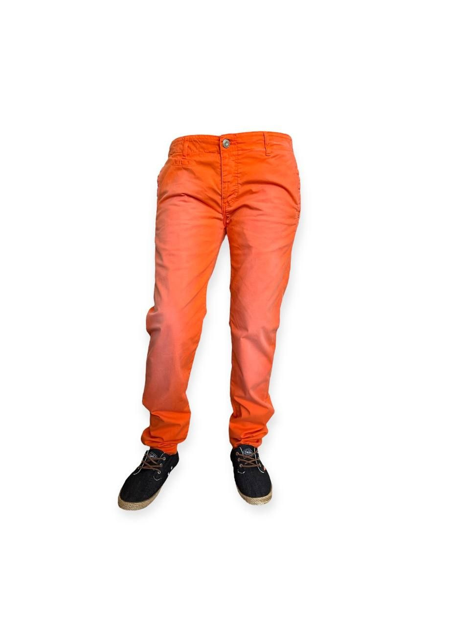 Оранжевые повседневный демисезонные брюки No Brand