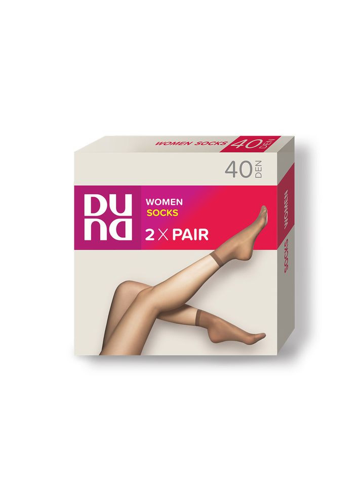 Шкарпетки жіночі демісезонні поліамідні, набір із 2-х пар 597 Duna (265534999)