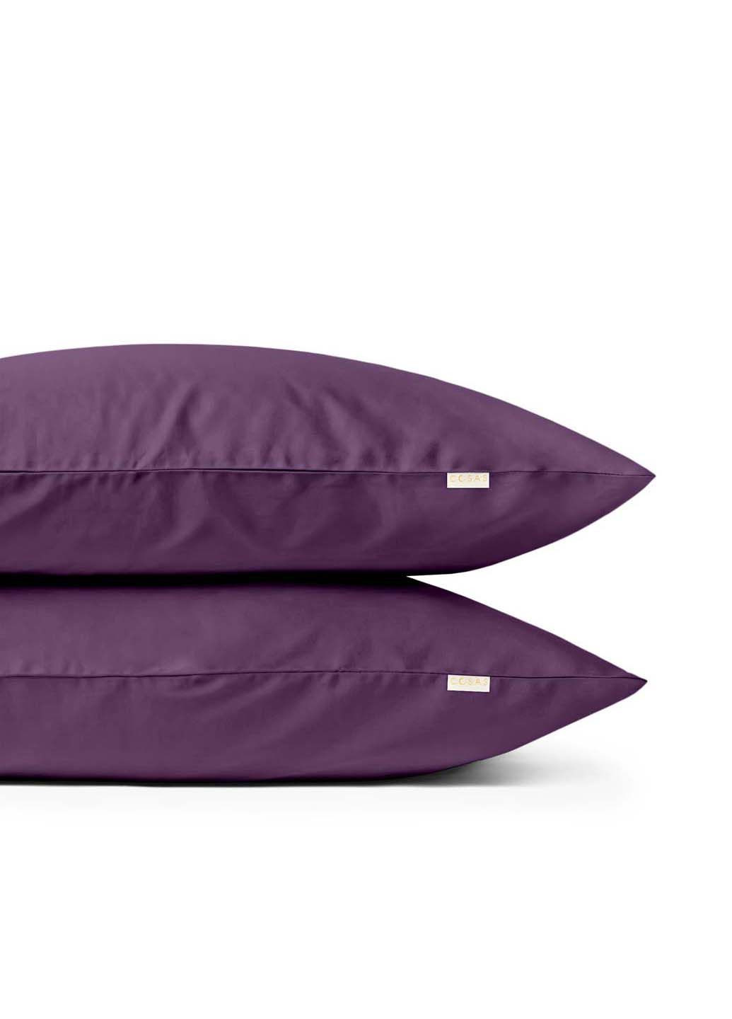 Двоспальна постіль сатин з простирадлом на гумці INK 180х220 см Cosas (307477713)