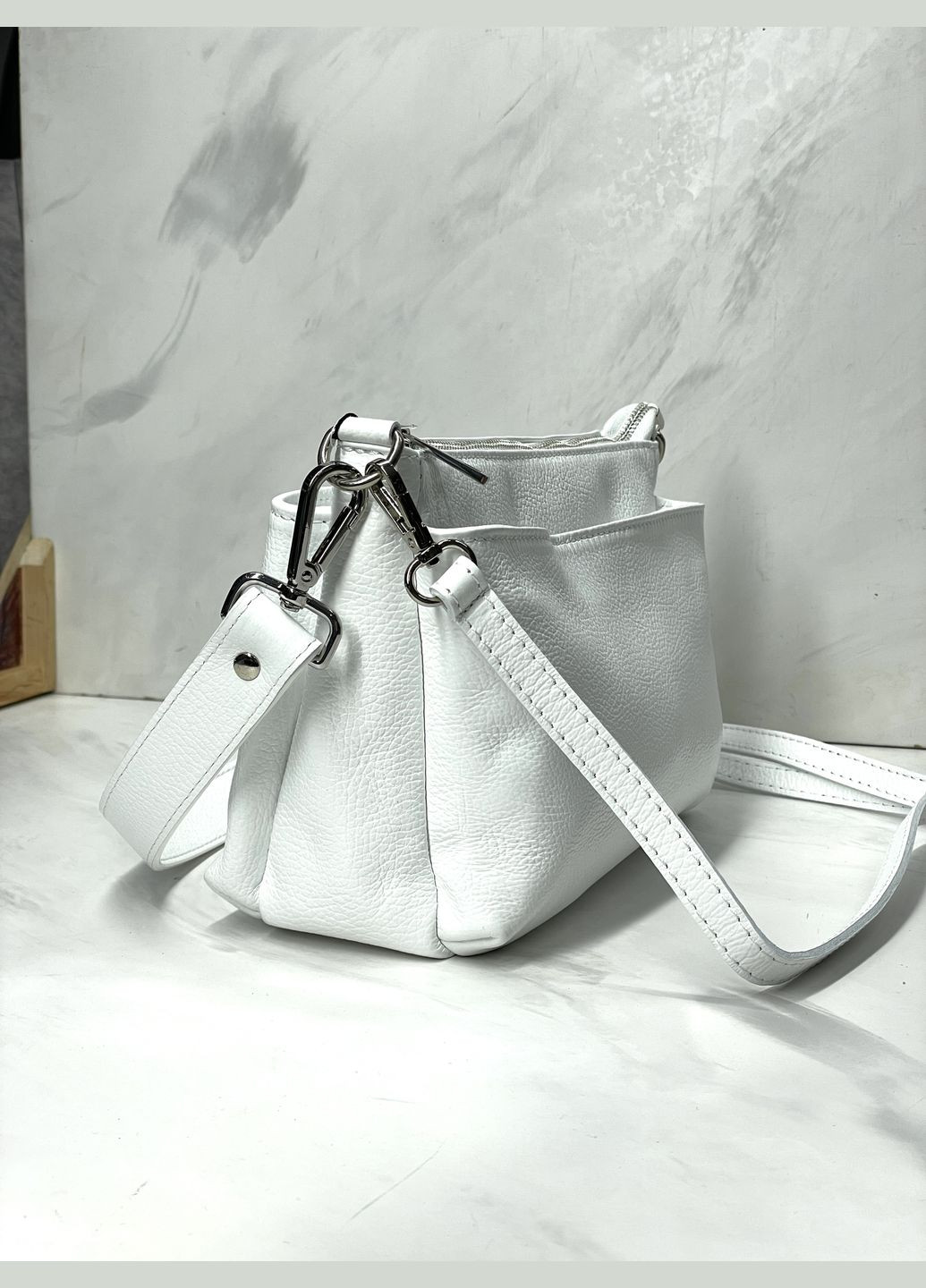 Сумка кожаная женская Италия – 3 отделения, короткий и длинный ремешок, кроссбоди Virginia Conti Кросбоді (341251976)