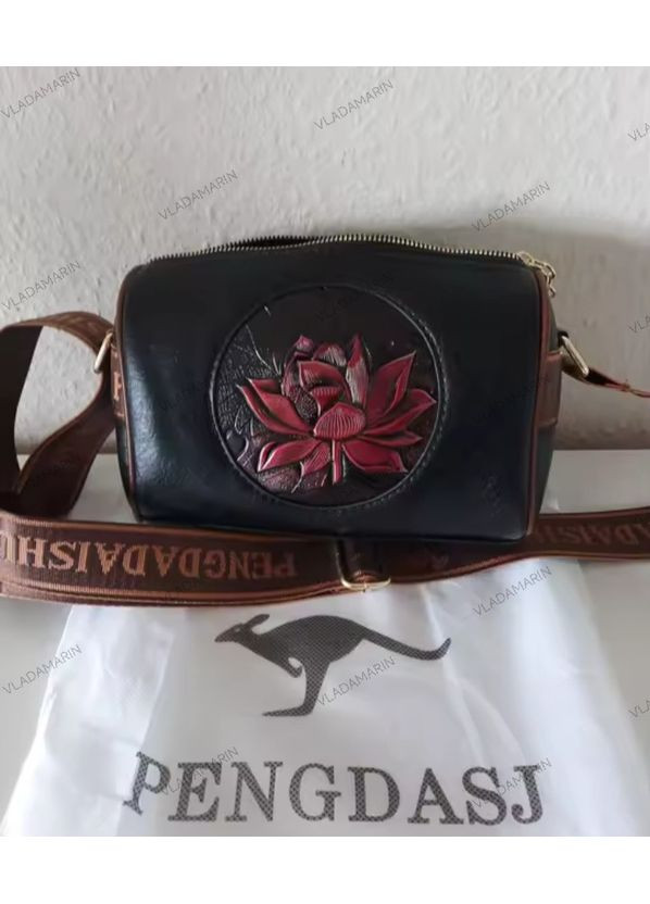 Жіноча шкіряна сумка через плече,сумка месенджер, body,чорна Cross (365963625)