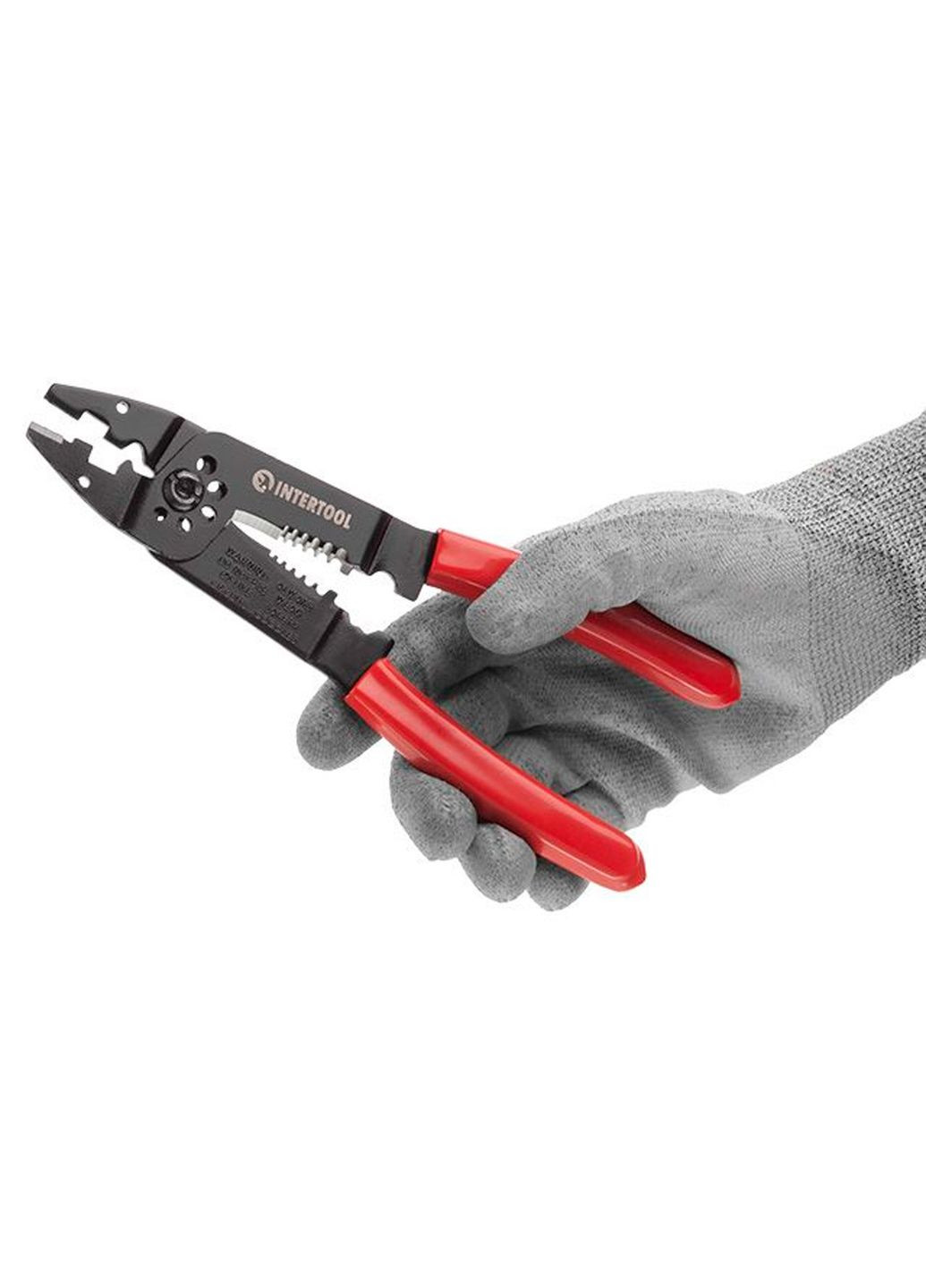 Клещи обжимные 210 мм пластиковые для контактов 0.5-6 мм² Intertool (338435773)