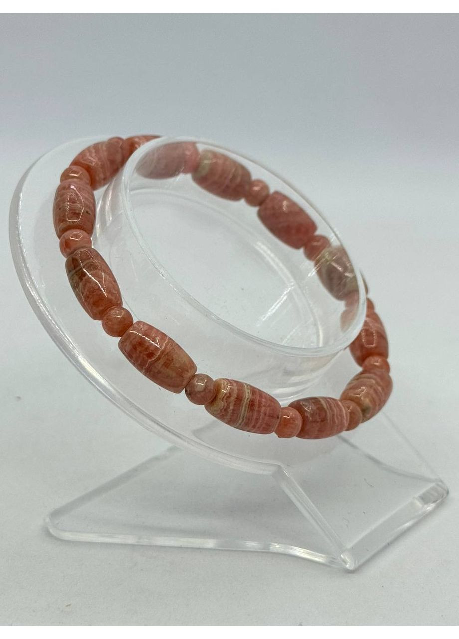 Браслет з родохрозиту 11*7 мм 16 см Рожевий No Brand (363829993)