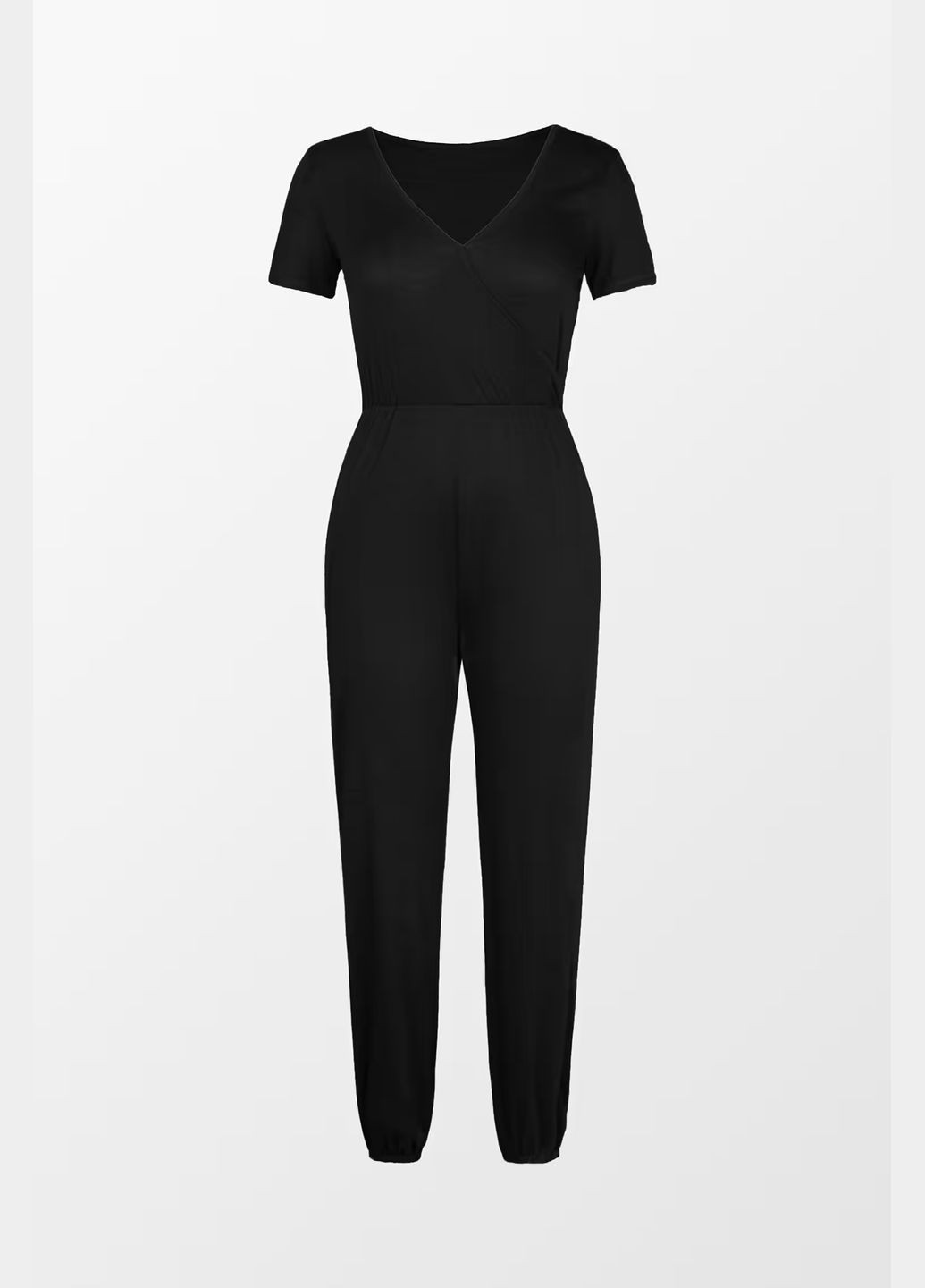 Комбінезон CUPSHE однотонний чорний повсякденний поліестер