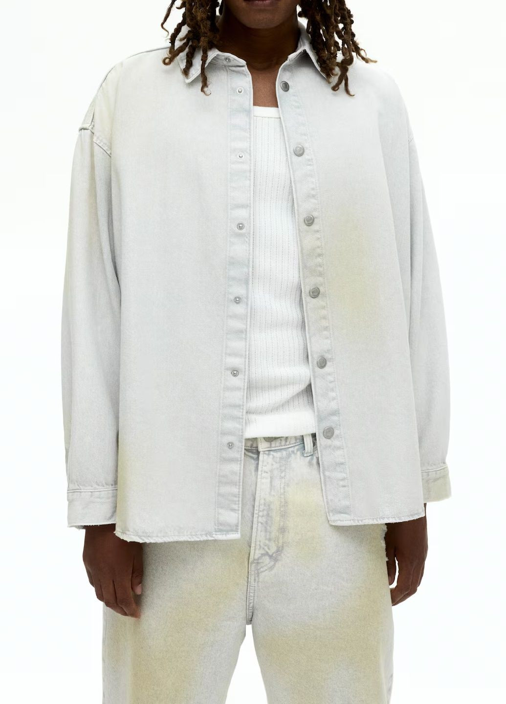 Светло-голубой кэжуал рубашка H&M