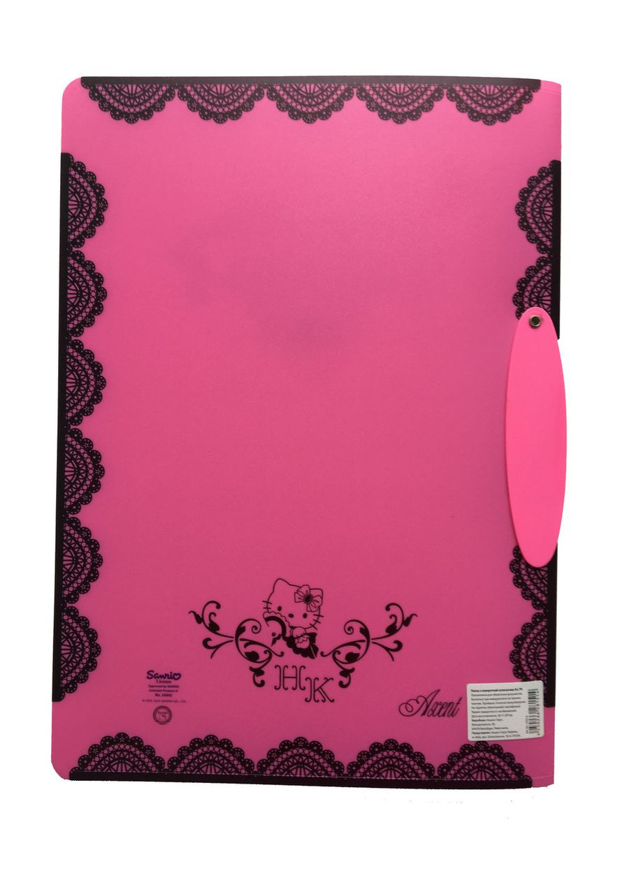 Папка с поворотным прижимом А4 1433A Hello Kitty розовая Axent (280927834)