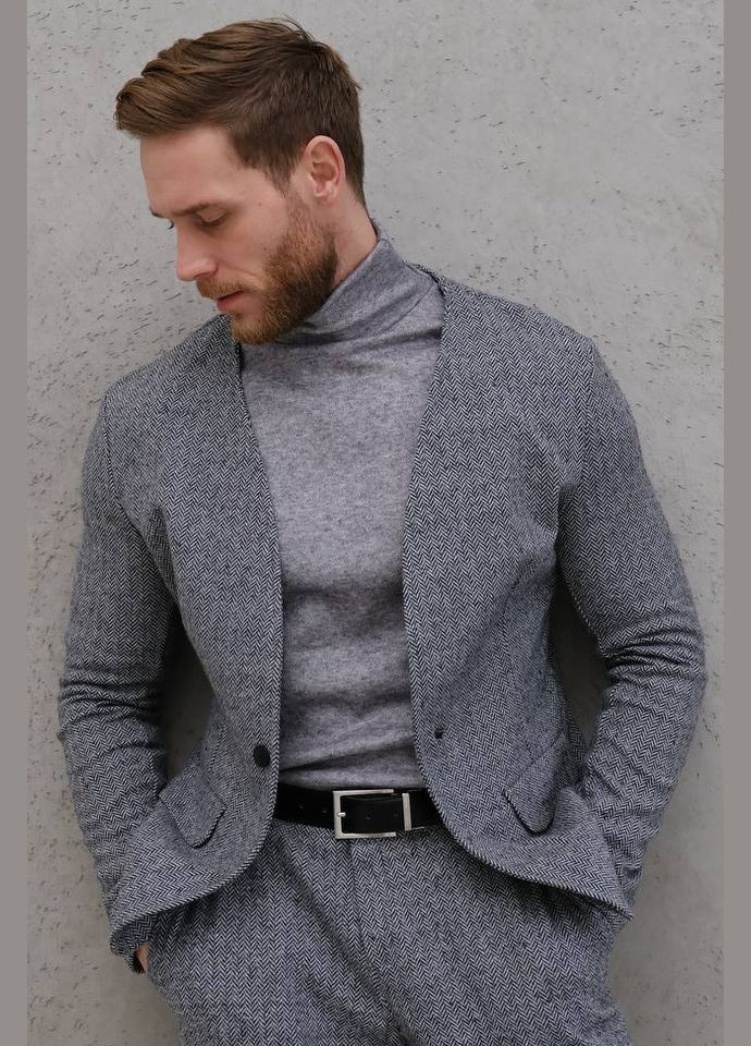 Пиджак мужской серого цвета Let's Shop (292251677)