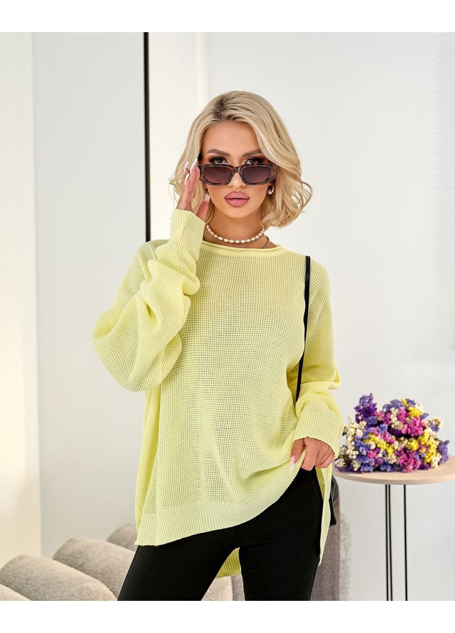 Желтый демисезонный свитер — замер в описании DK/DL Мода без кордонів