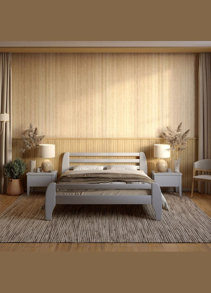 Односпальне дерев'яне ліжко Мілан (RAL-7040) 80х200 см Mebigrand (366083005)