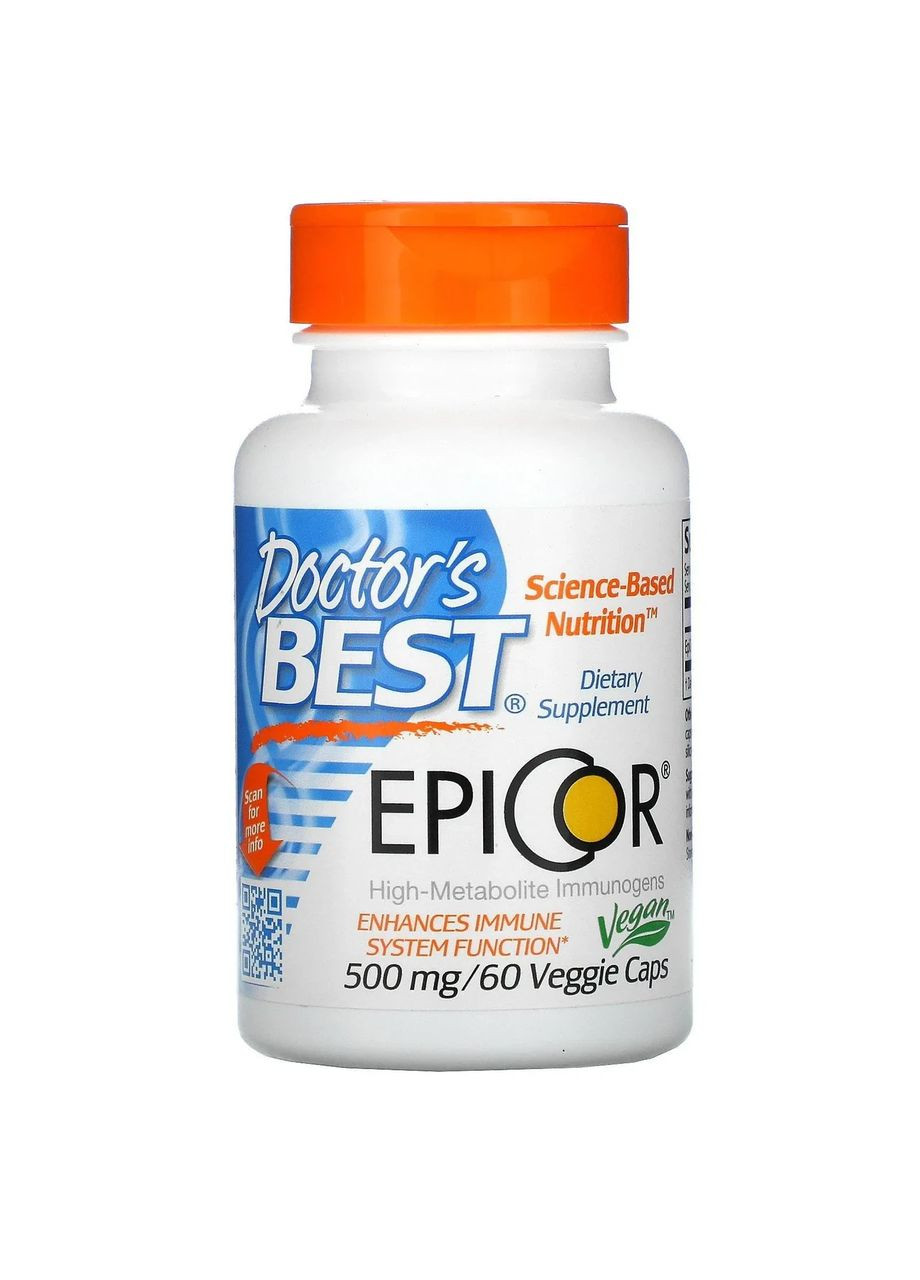 Захист Імунітету Епікор (Epicor) 500 мг 60 капсул Doctor's Best (361118545)