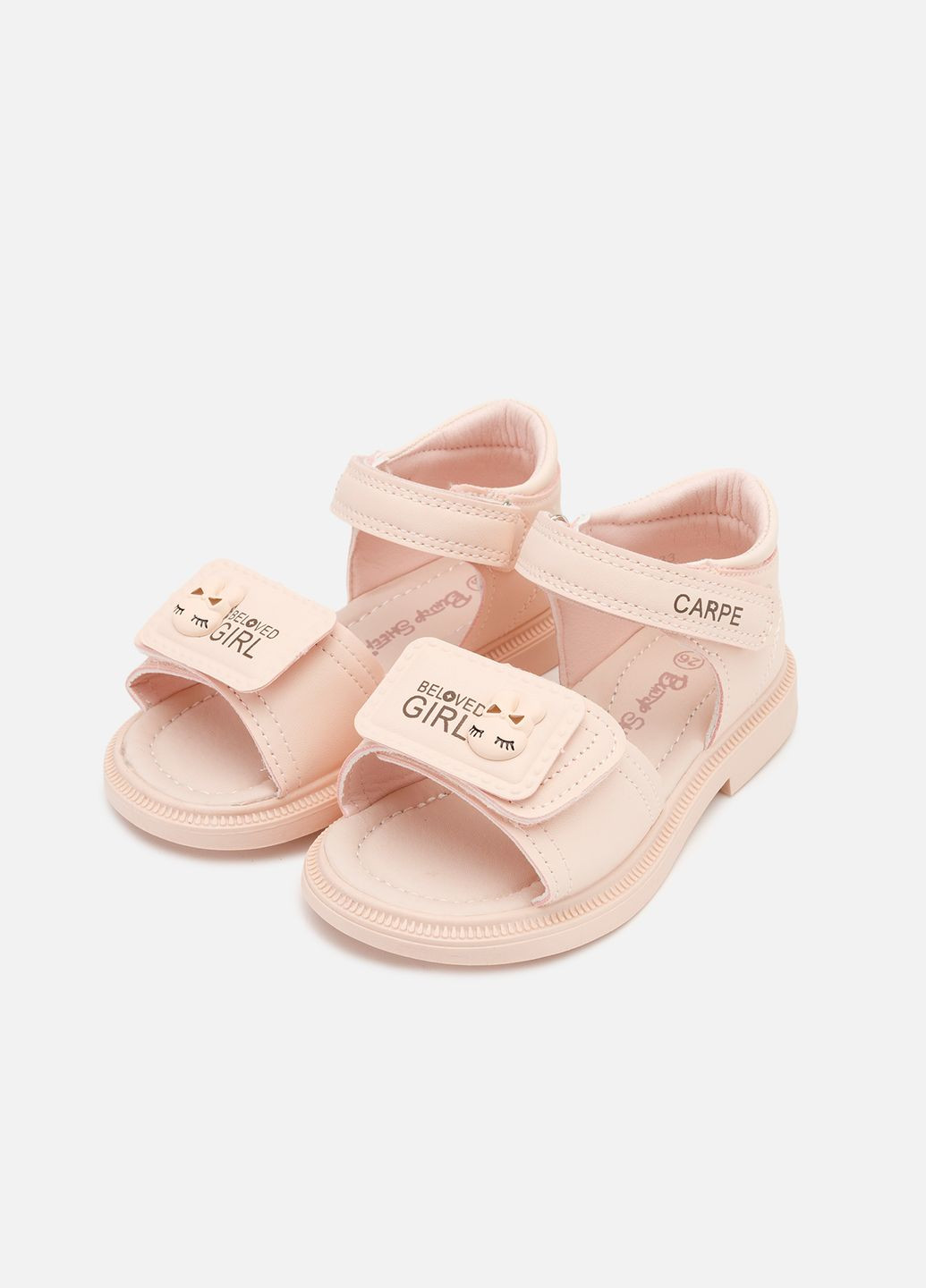 Розовые босоножки для девочки, на каблуке цвет розовый цб-00264550 Buddy Sheep