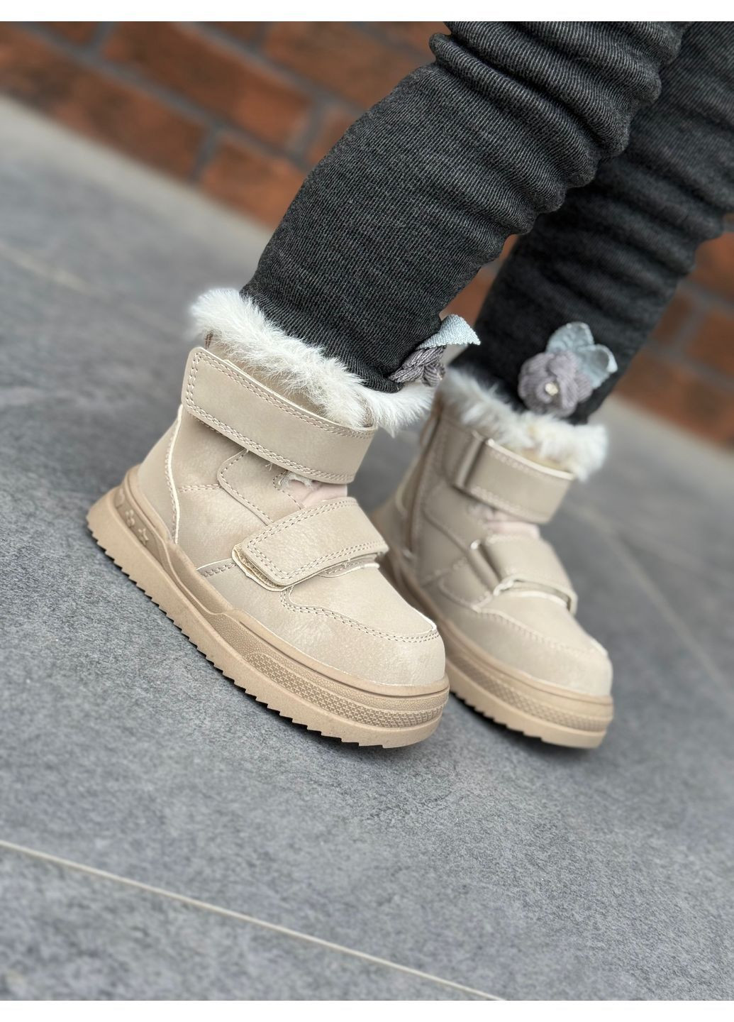 Пудровые кэжуал зимние ботинки для девочек Clibee
