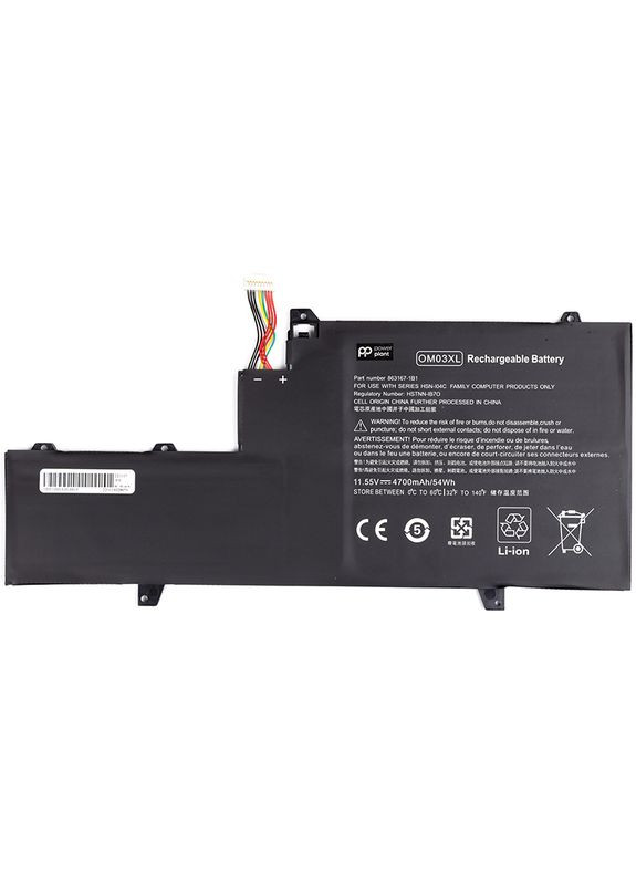 Аккумулятор для ноутбуков HP EliteBook X360 (OM03XL) 11.55V 4700mAh PowerPlant (314836072)