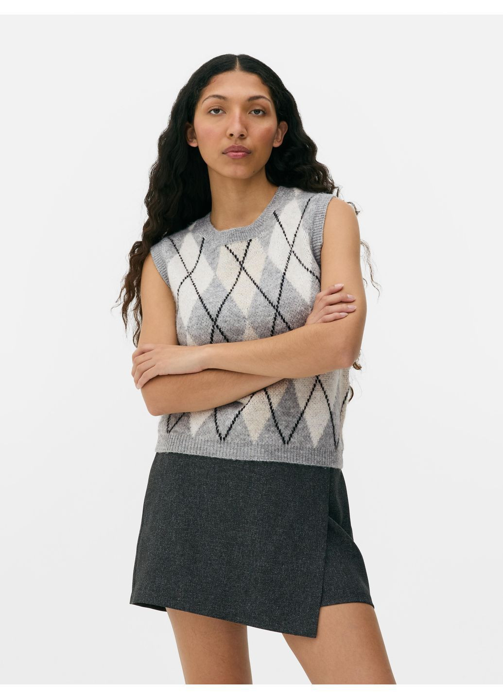 Жилетка,сірий-молочний-чорний, Primark (368151594)