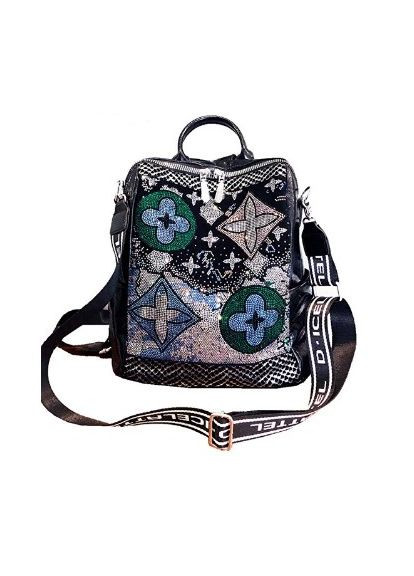 Сумка-рюкзак жіноча шкіряна зі стразами Shape Italian Bags (293083636)