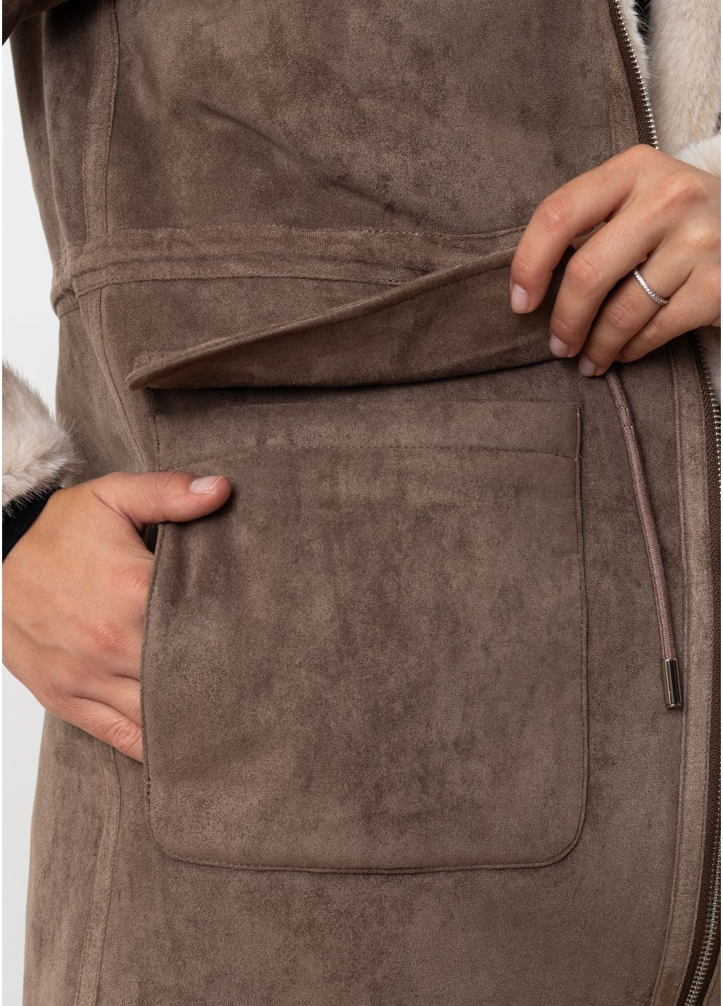 Коричневый зимний Пуховик MissLynx