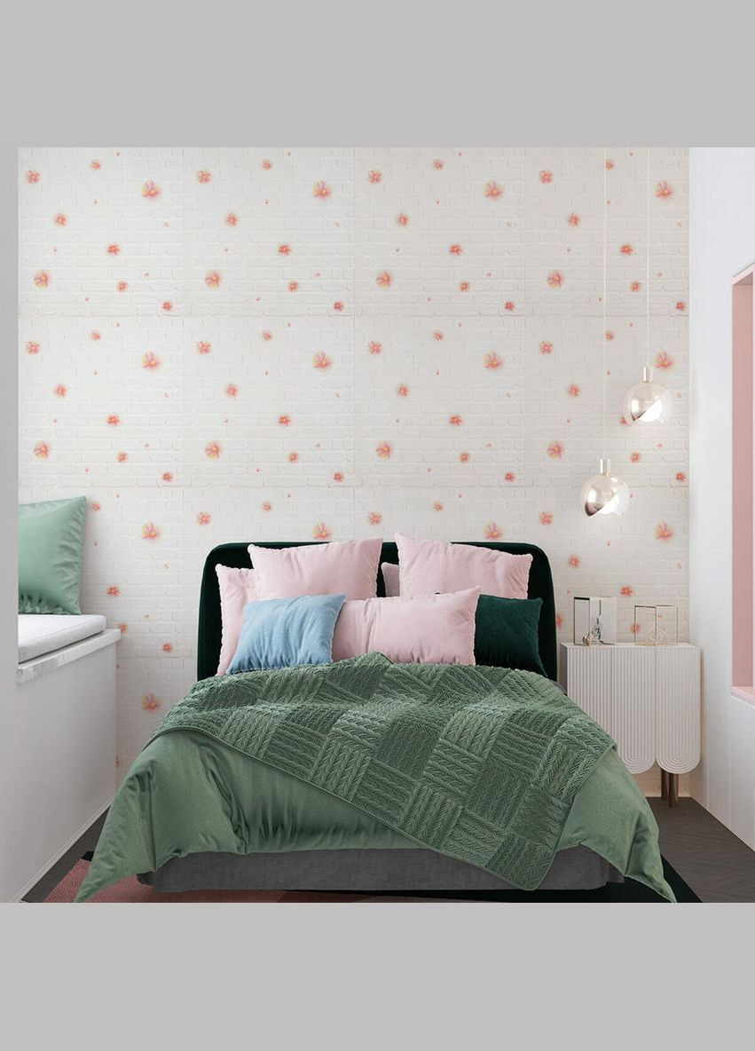 Панель-самоклейка стеновая 3D Розовые цветы 700х770х4мм Sticker Wall (300242288)