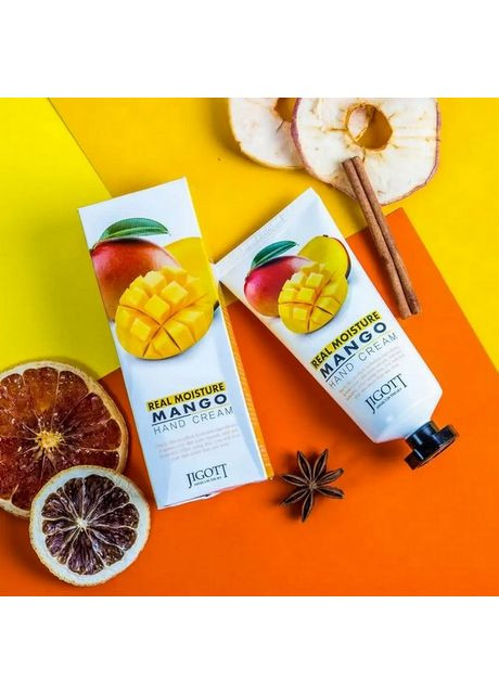 Jigott Зволожуючий крем для рук із екстрактом манго Real Moisture Mango Hand Cream, 100 мл — Крем, Південна Корея (368893946)