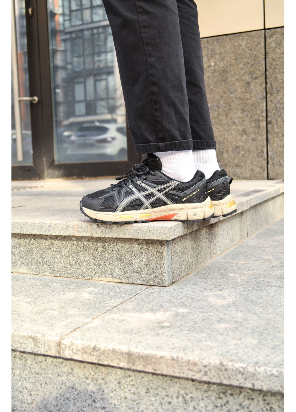 Сірі Осінні кросівки чоловічі asics gel kahana 8 black grey multi асікс гель кахано 8 No Brand