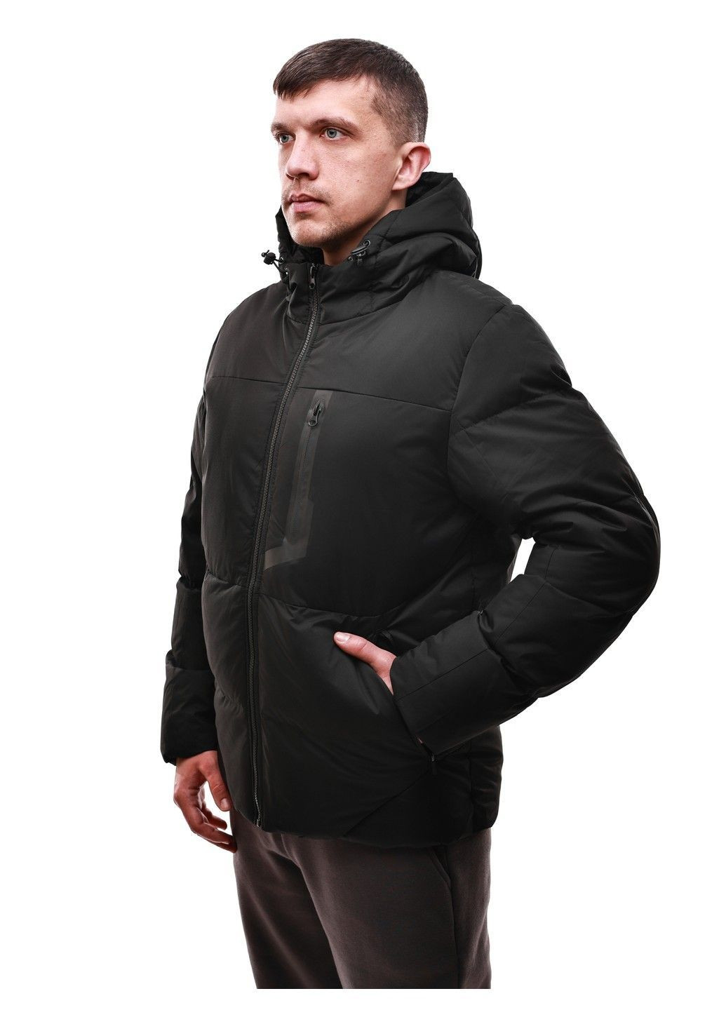 Чорна зимня куртка зимова чоловіча Lumo