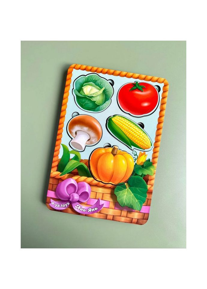 Настольная развивающая игра "Корзина с овощами-2" (ПСФ043) PSF043 сортер-вкладыш Ubumblebees (302010207)