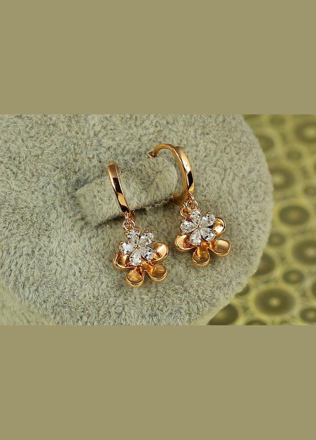 Сережки підвіски дитячі квіточки 2,3 см золотисті Xuping Jewelry (316433103)