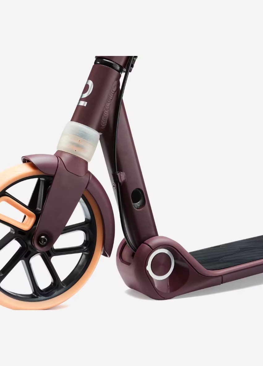 Дитячий Двоколісний Самокат M900 (від 8 - 9 років Зріст від 1,25-1,75м) з Ручним Гальмом та Амортизатором Бордовий Oxelo (335052397)