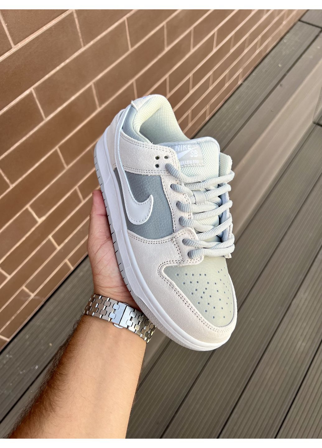 Сірі Осінні кросівки чоловічі nike sb dunk sweet grey найк сб данк No Brand