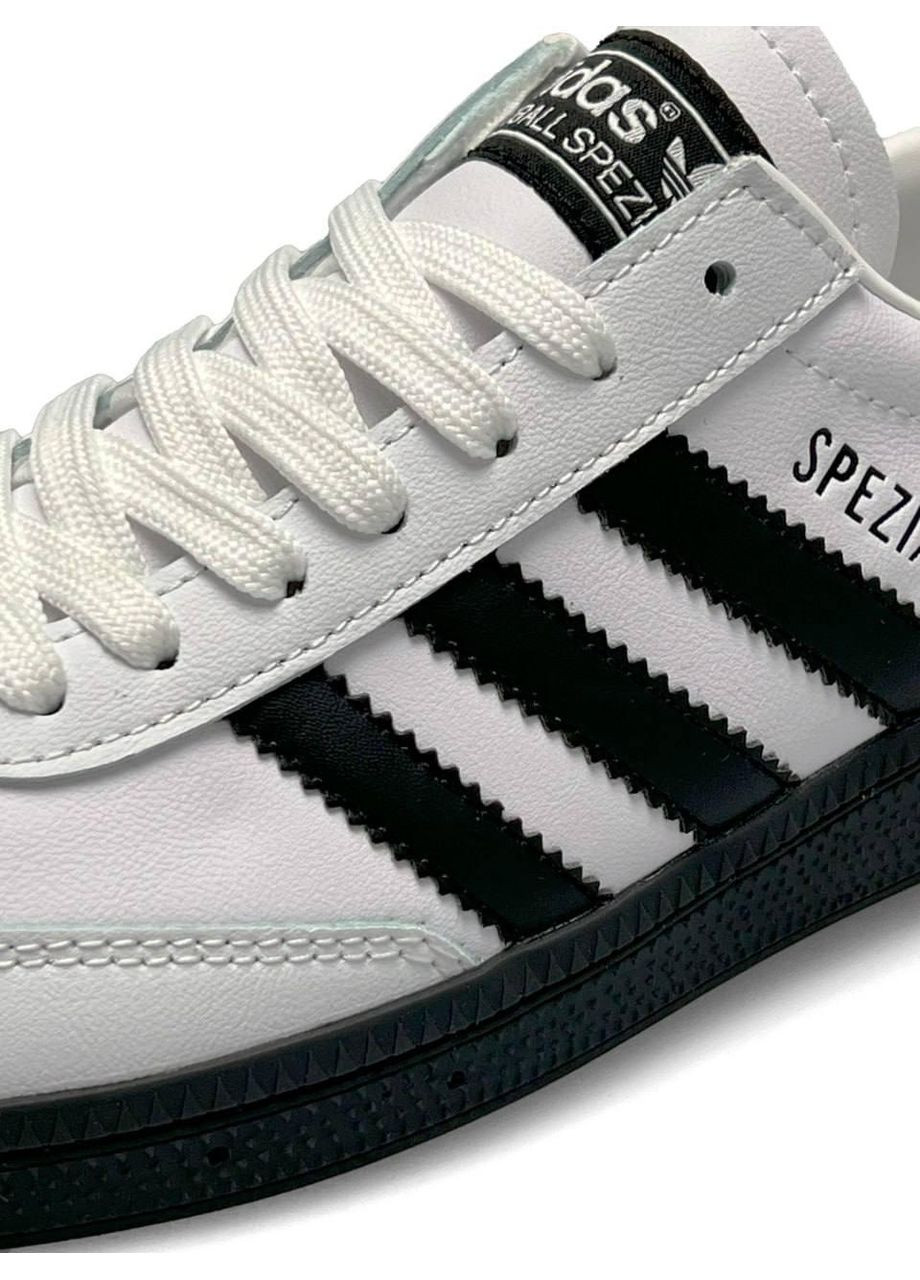 Черные демисезонные кроссовки мужские adidas spezial white leather black адидас специал No Brand