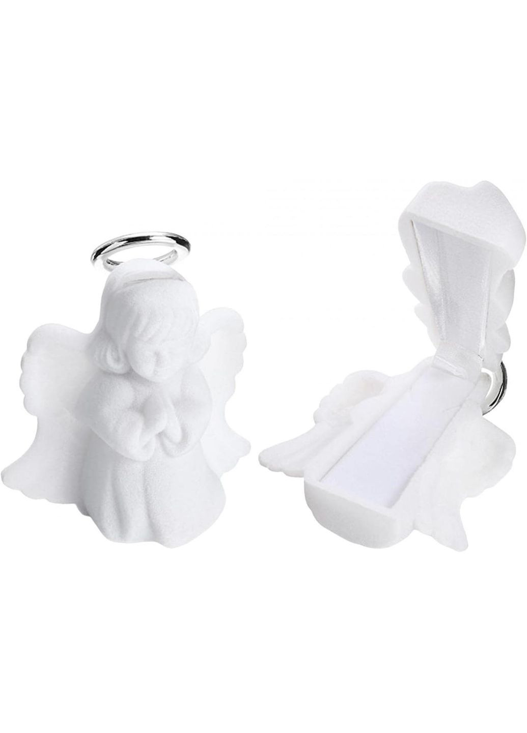 Футляр коробочка для украшений цепочки или крестика на крестины 65х75х45мм белый Angel (337359716)