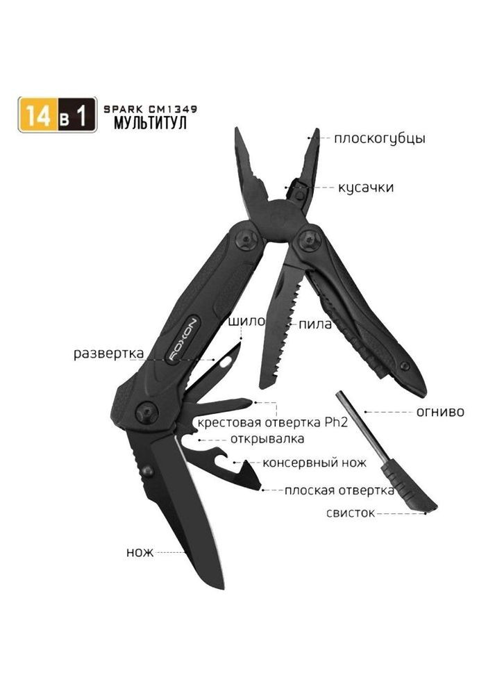 Мультитул Multi Tool SPARK CM1349 Roxon (317304900)