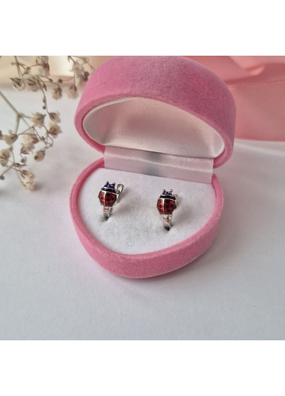 Срібні сережки Сонечко з Емаллю срібло 925 проби Родоване с2ец/2038 2.00г No Brand (313452951)